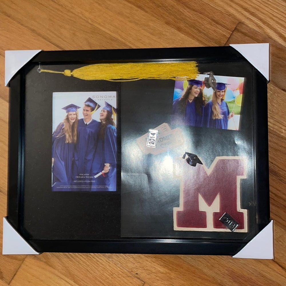 Graduation frame memory box picture frame